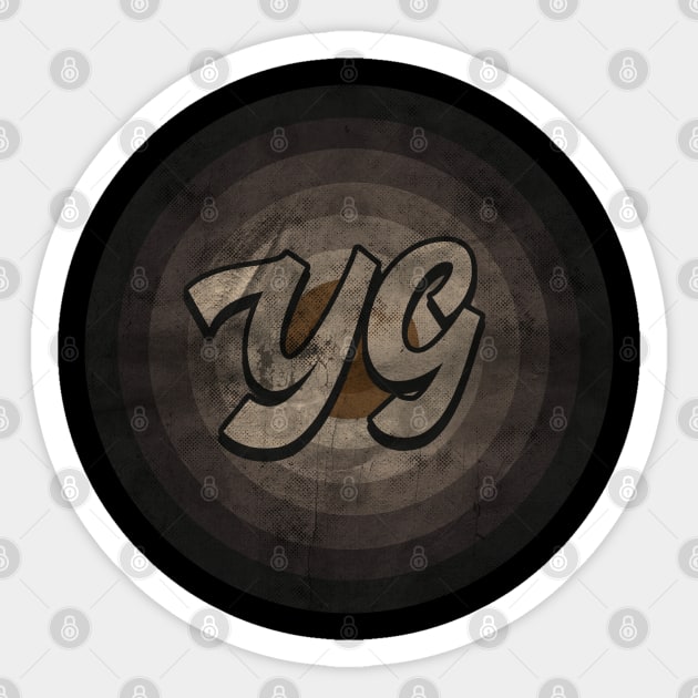 RETRO BLACK WHITE -yg rapper Sticker by Yaon